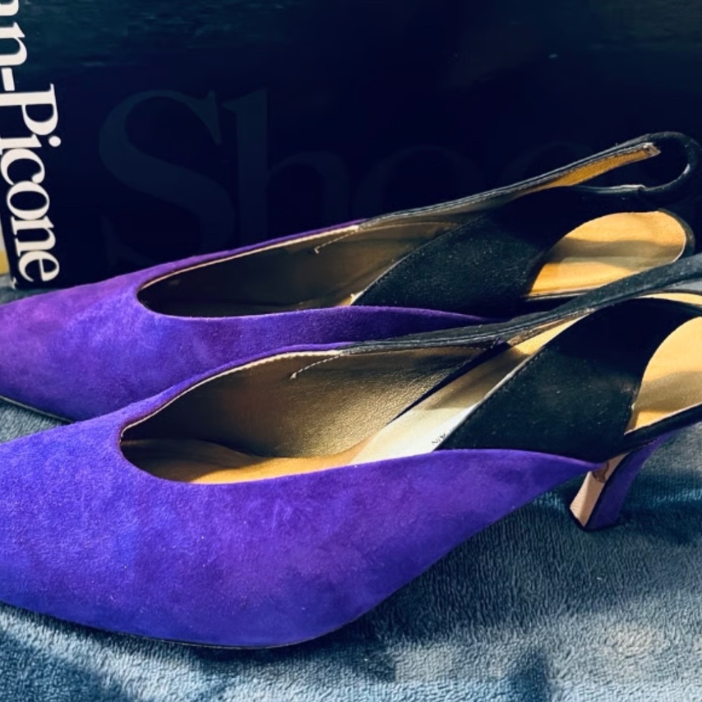Evan-Picone Heels Purple Suede Size 8.5